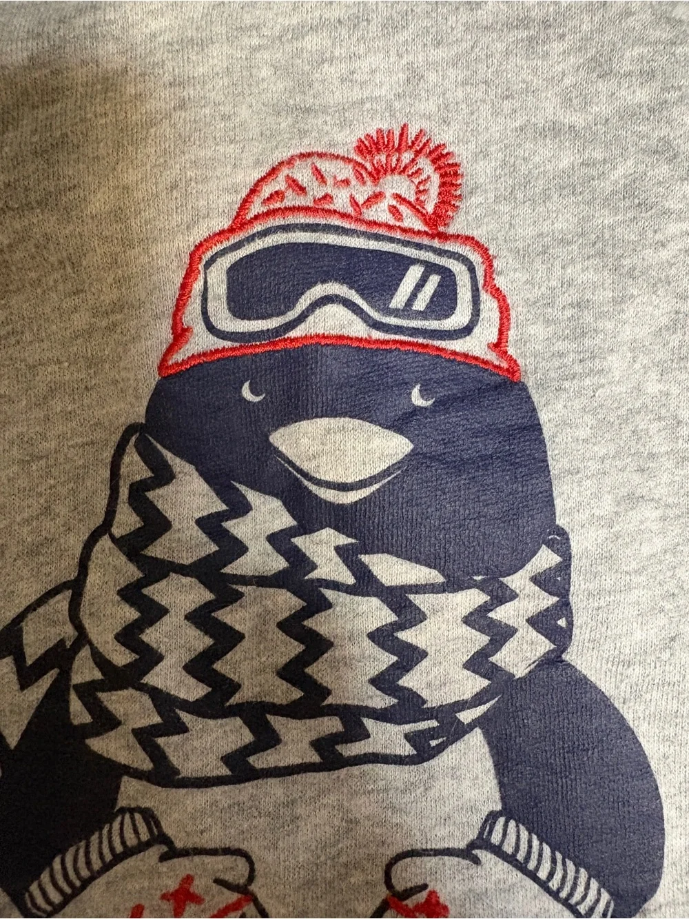 Carter's Light Gray Sweatshirt with Navy Trim